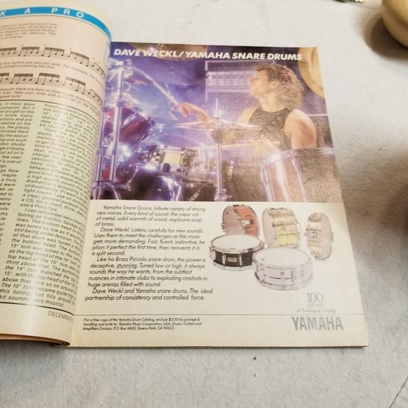 Dec. 1987 Modern Drummer Manu Katche, Steve Houghton, neil Peart Tuning - Picture 9 of 9